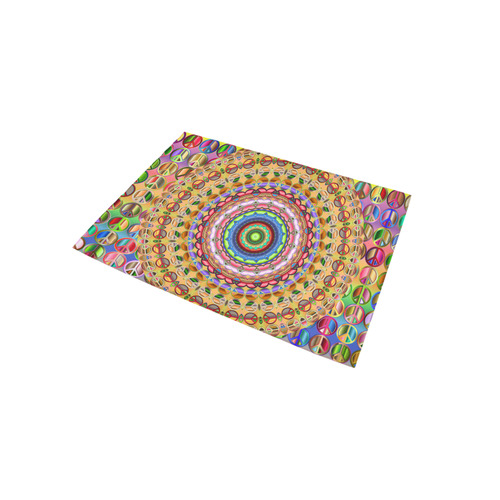 Peace Mandala Area Rug 5'x3'3''