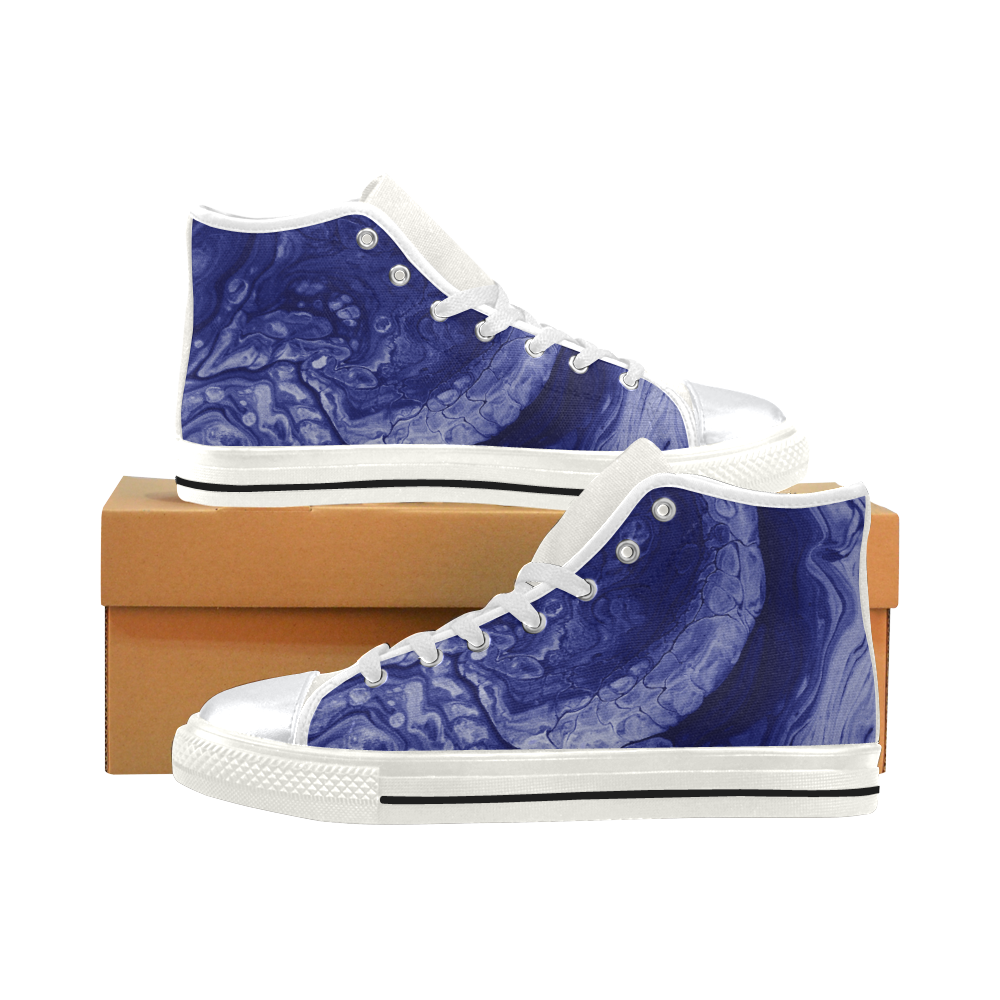 Frozen Intestines High Top Canvas Shoes for Kid (Model 017)