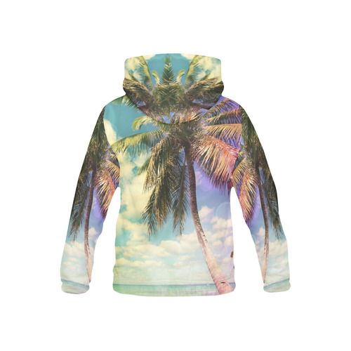 Prismatic Palm All Over Print Hoodie for Kid (USA Size) (Model H13)