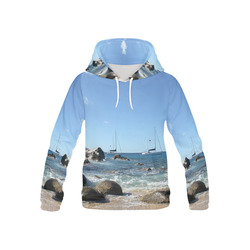 Sailing Boats at Virgin Gorda BVI All Over Print Hoodie for Kid (USA Size) (Model H13)