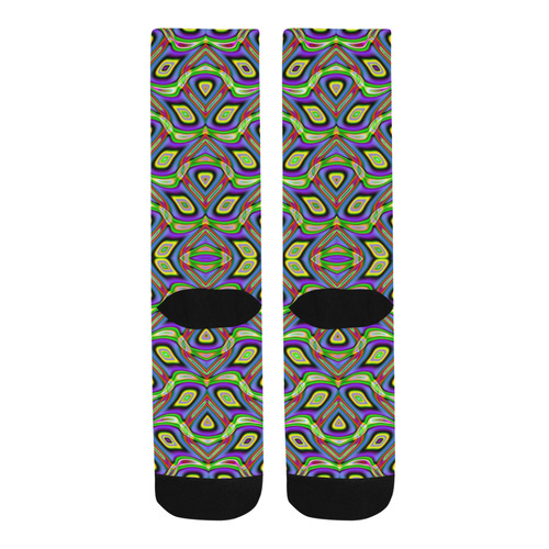 Lilacs and Sunshine Reflections Fractal Abstract Trouser Socks