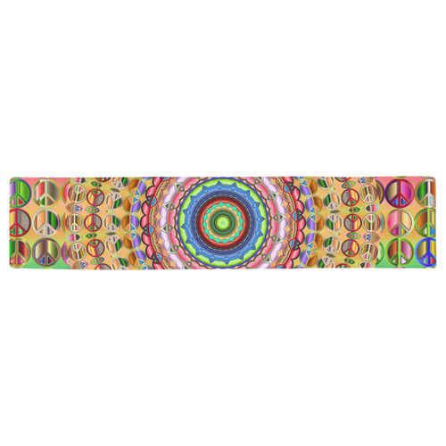 Peace Mandala Table Runner 16x72 inch