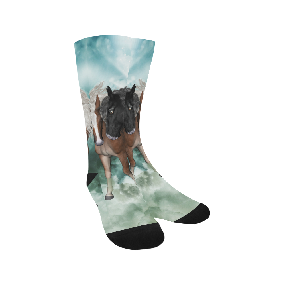 The wonderful couple horses Trouser Socks