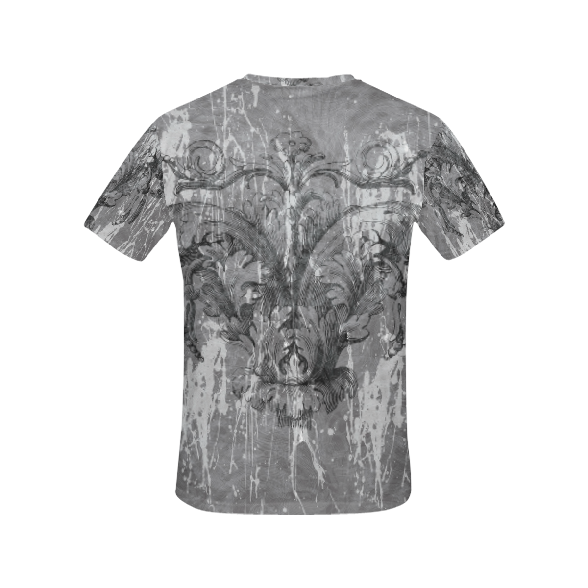 Grunge Damask Goth Art All Over Print T-Shirt for Women (USA Size) (Model T40)
