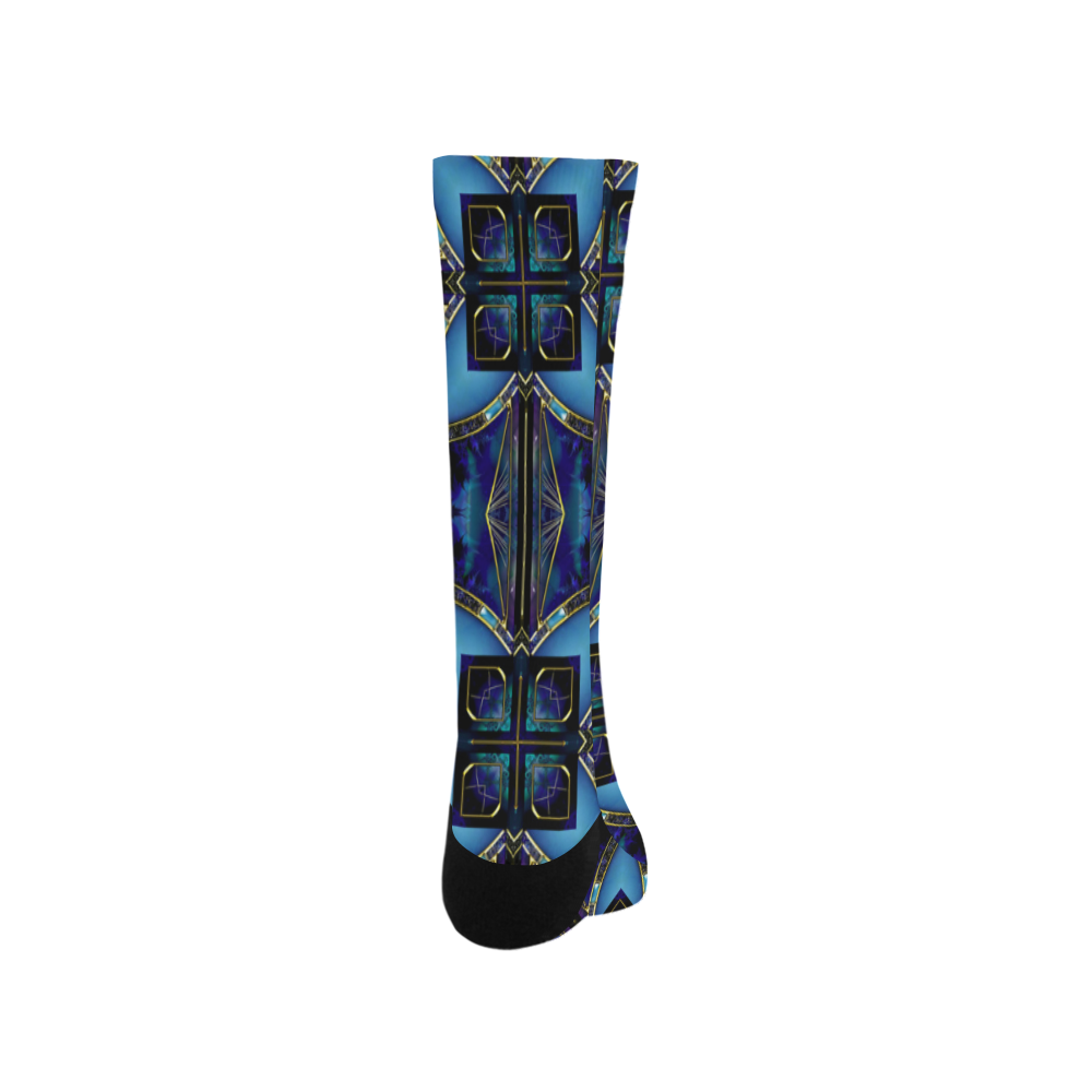 Blue Abalone Fancy Tile Trouser Socks