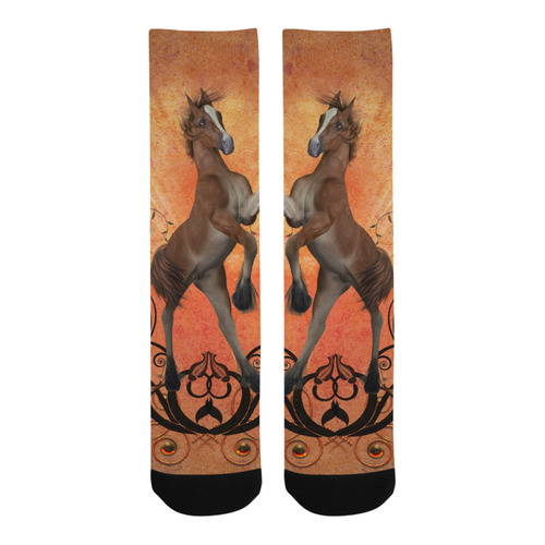 Awesome, cute foal with floral elements Trouser Socks