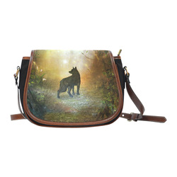 Teh lonely wolf Saddle Bag/Small (Model 1649)(Flap Customization)