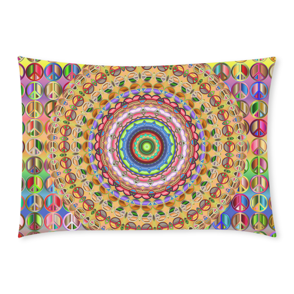 Peace Mandala Custom Rectangle Pillow Case 20x30 (One Side)