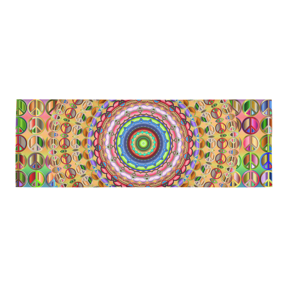 Peace Mandala Area Rug 9'6''x3'3''