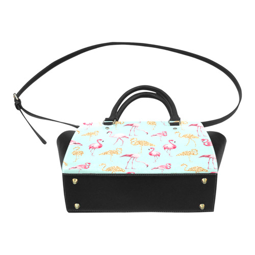 Flamingo (blue) Classic Shoulder Handbag (Model 1653)