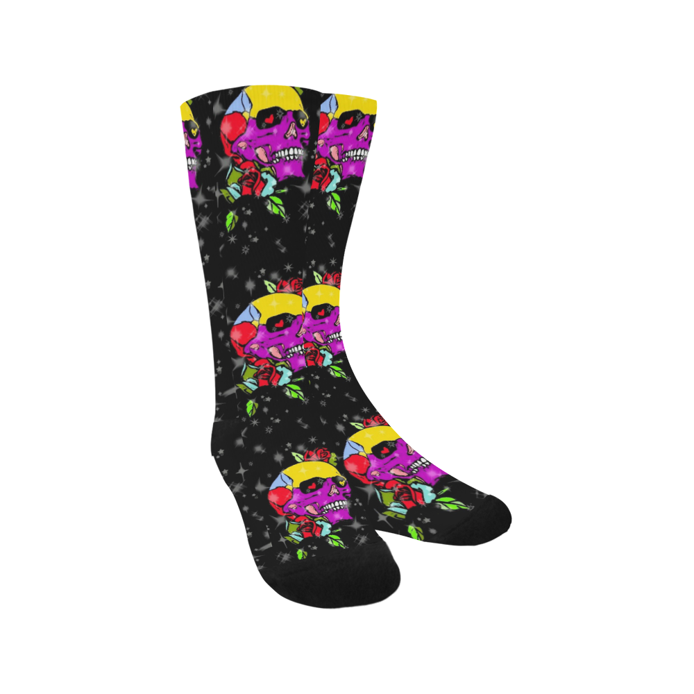 A Skull Rose by Popart Lover Trouser Socks