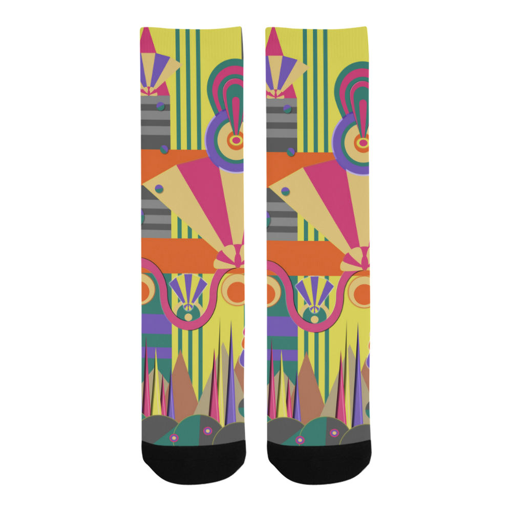 Art Deco Shapes and Colours Trouser Socks | ID: D1483201