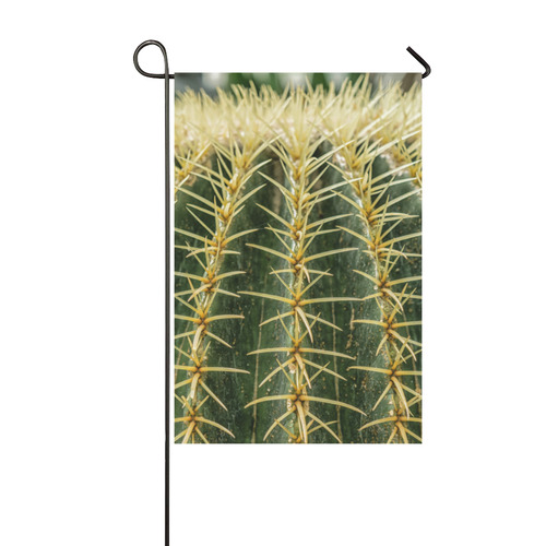 Photography Art - Cactus green yellow Garden Flag 12‘’x18‘’（Without Flagpole）