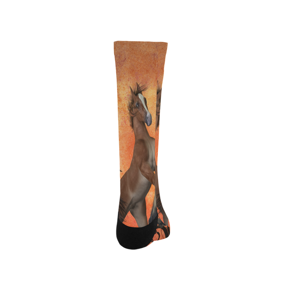 Awesome, cute foal with floral elements Trouser Socks