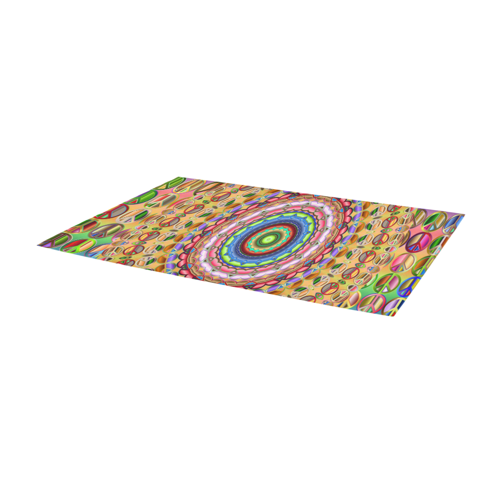 Peace Mandala Area Rug 9'6''x3'3''