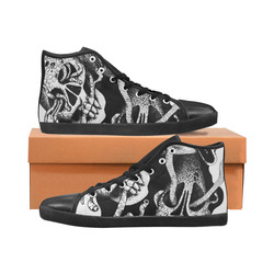 Feast on the Dead Men's High Top Canvas Shoes (Model 002)