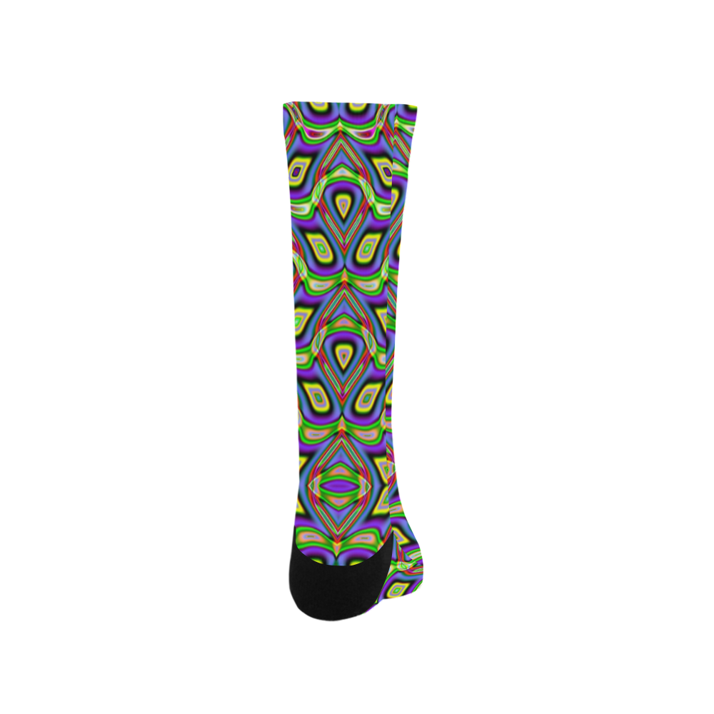 Lilacs and Sunshine Reflections Fractal Abstract Trouser Socks