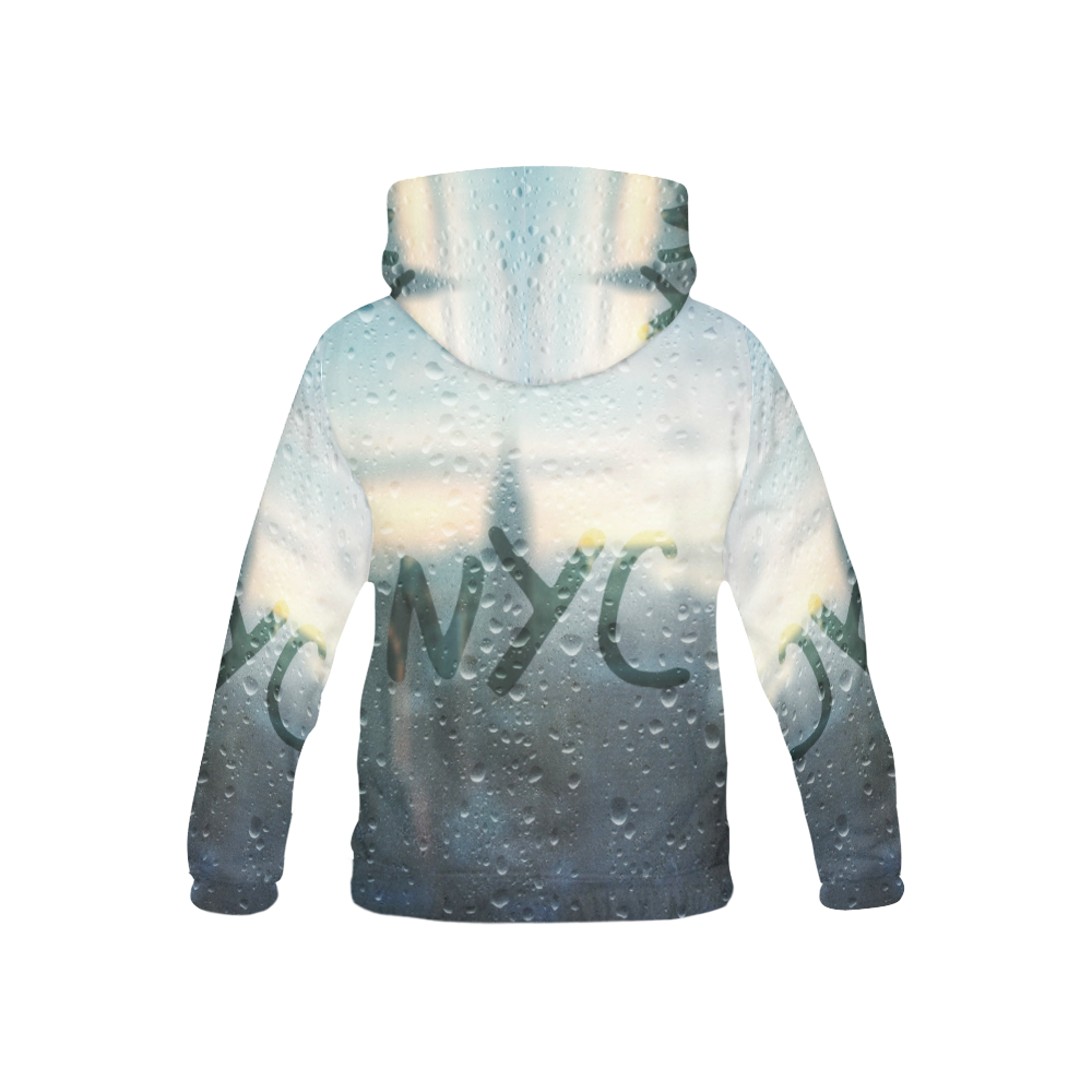 Rainy Day in NYC All Over Print Hoodie for Kid (USA Size) (Model H13)
