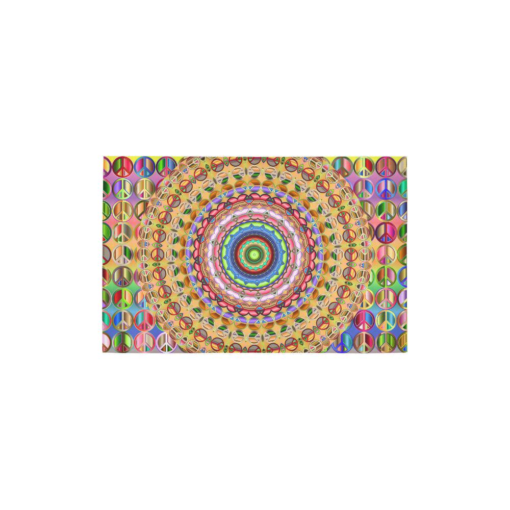 Peace Mandala Area Rug 2'7"x 1'8‘’