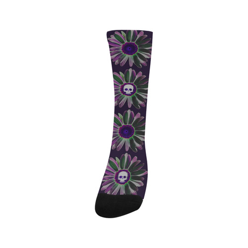 Skull Flowers Trouser Socks