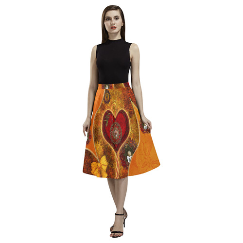 Steampunk decorative heart Aoede Crepe Skirt (Model D16)