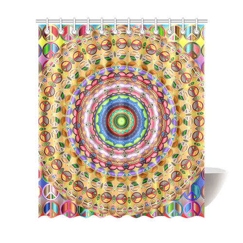 Peace Mandala Shower Curtain 72"x84"
