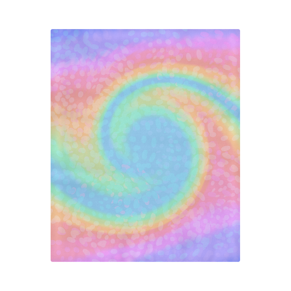 Pastel Rainbow Swirl Duvet Cover 86"x70" ( All-over-print)