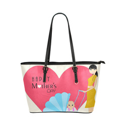 Mother's day Leather Tote Bag/Large (Model 1651)