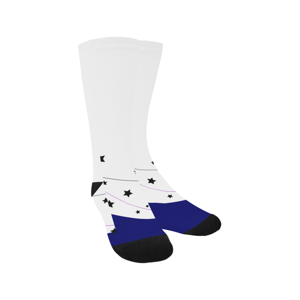 Designers socks with Stars : blue, white, black Trouser Socks