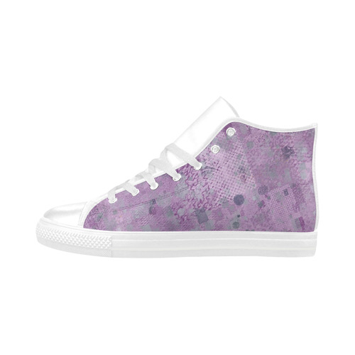 trendy abstract mix A by FeelGood Aquila High Top Microfiber Leather Women's Shoes (Model 032)