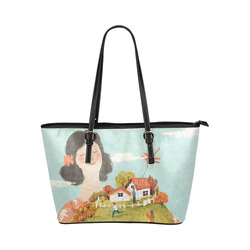 Mother's day Leather Tote Bag/Large (Model 1651)