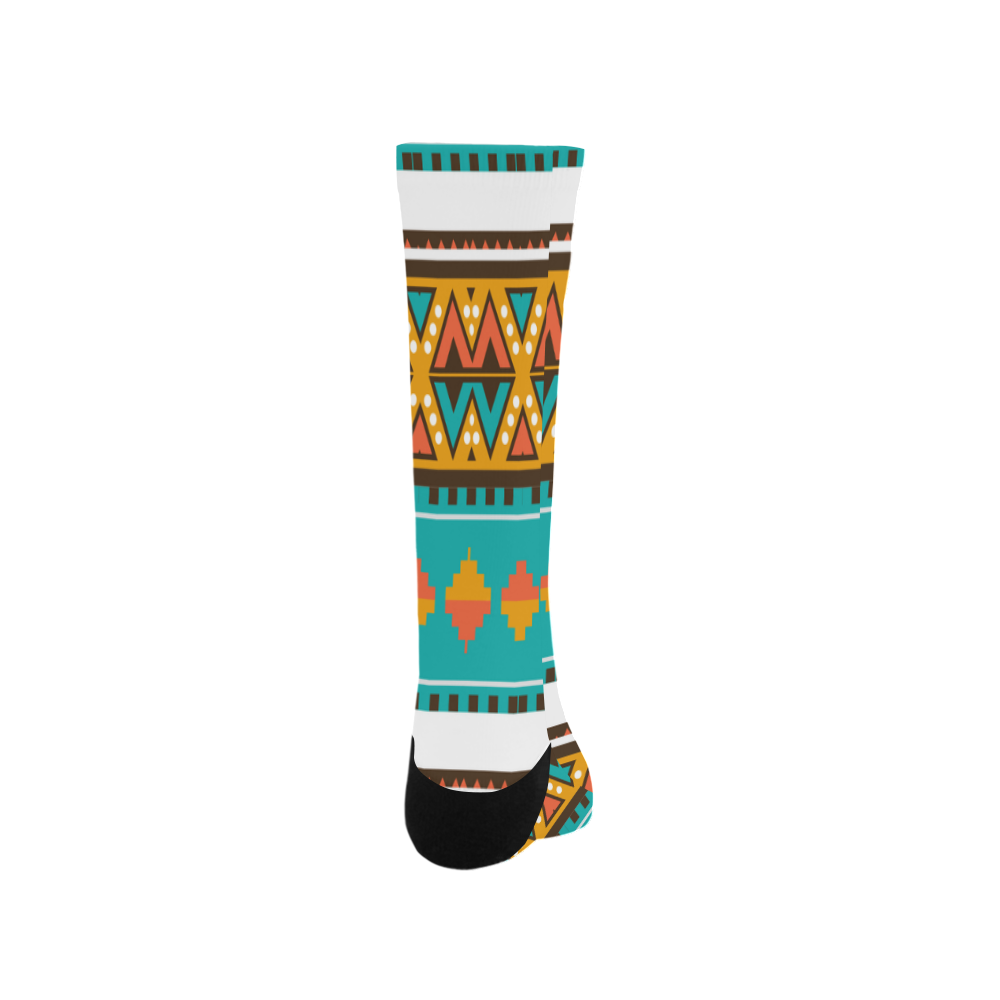 Tribal design in retro colors Trouser Socks