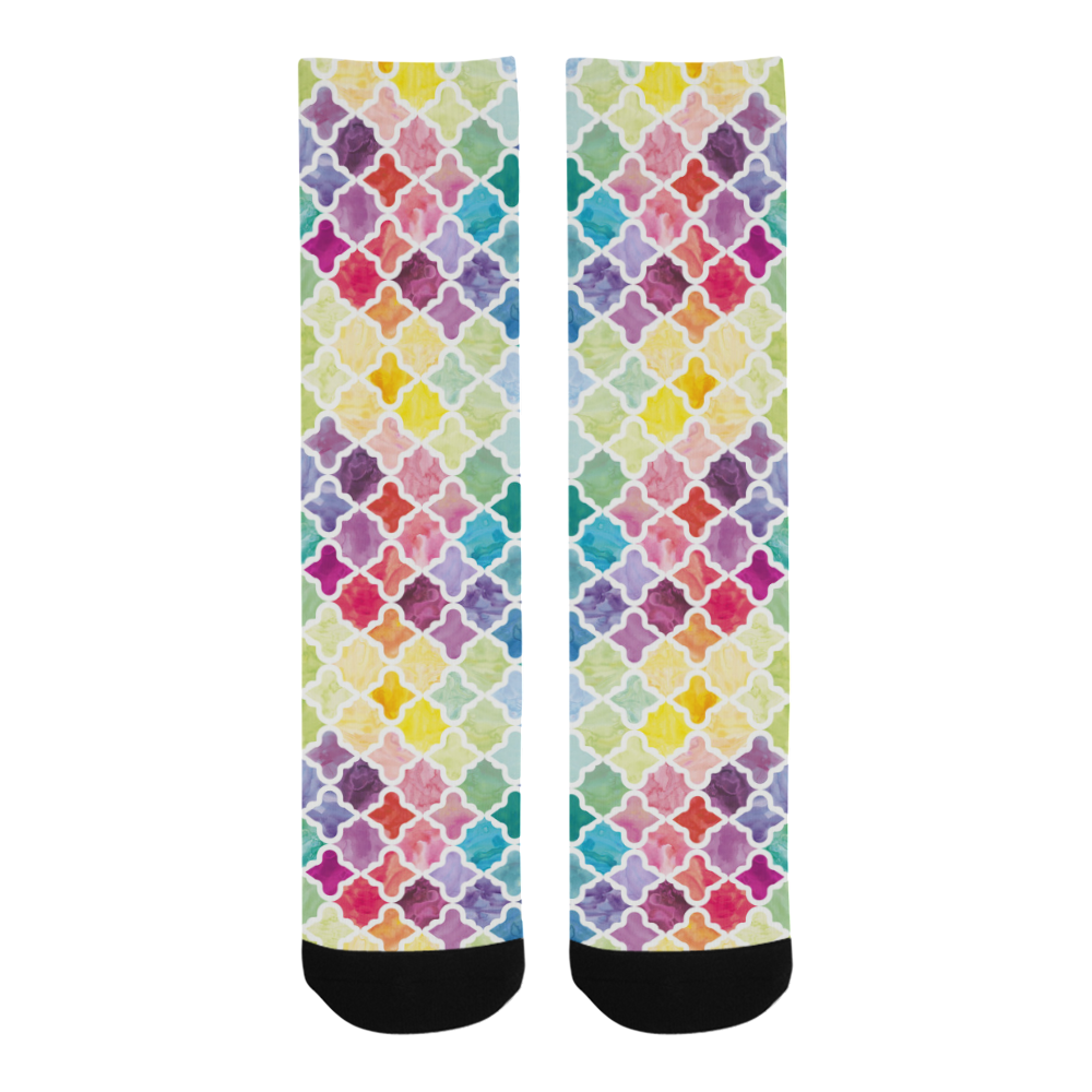 watercolor pattern Trouser Socks