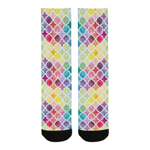 watercolor pattern Trouser Socks