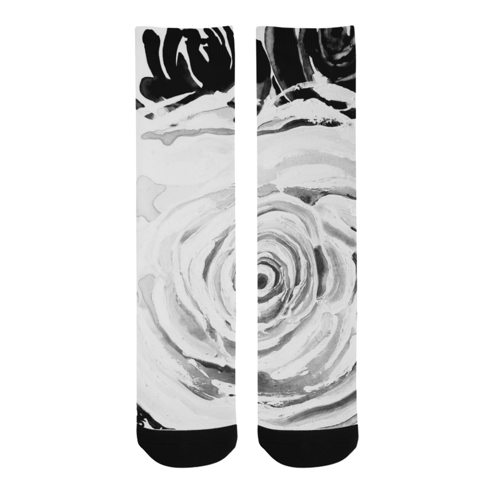 ROSES ARE Black and White Trouser Socks