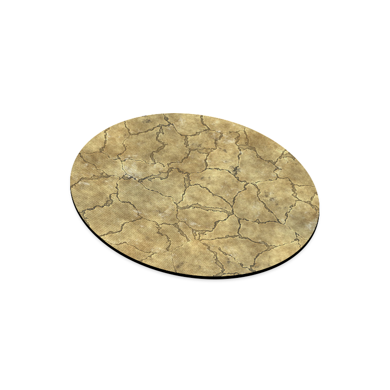 Cracked skull bone surface A by FeelGood Round Mousepad