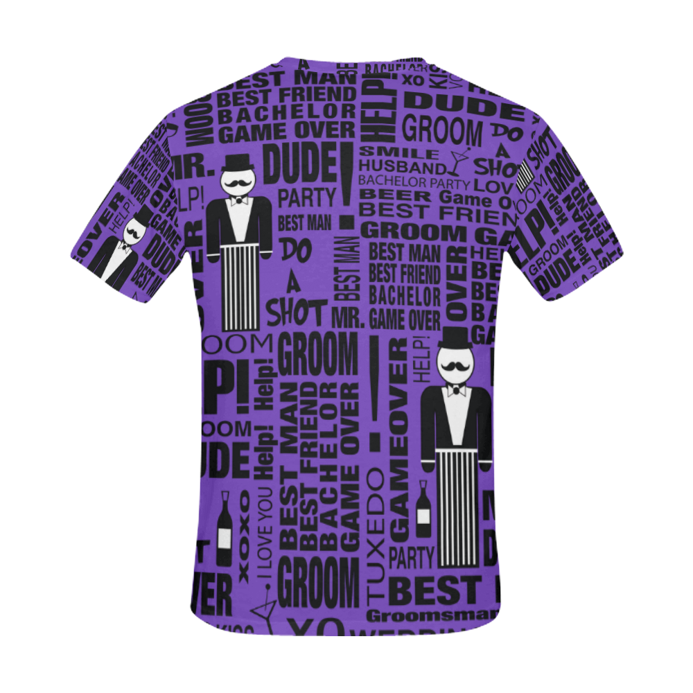 Groom Wedding Shirt Fun Print Shirt by Juleez All Over Print T-Shirt for Men (USA Size) (Model T40)