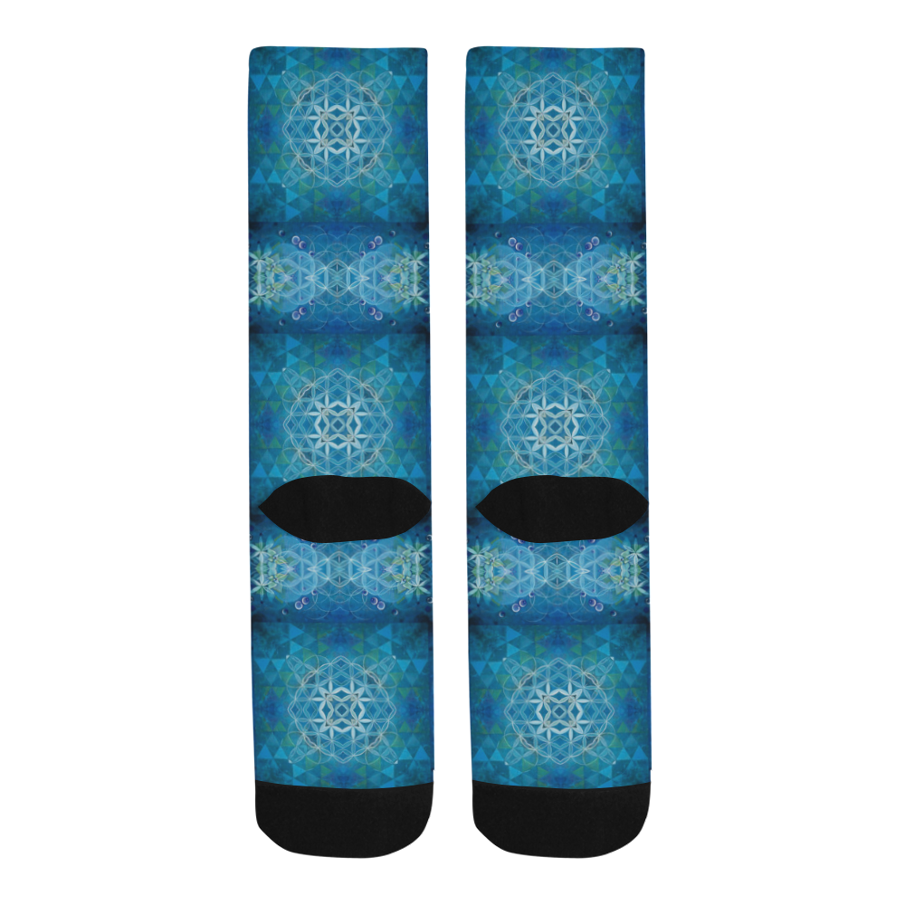 Blue Celestial Geometry Trouser Socks