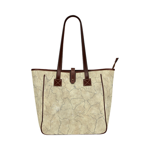 Cracked skull bone surface B by FeelGood Classic Tote Bag (Model 1644)