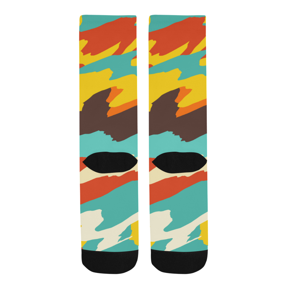 Wavy retro  texture Trouser Socks