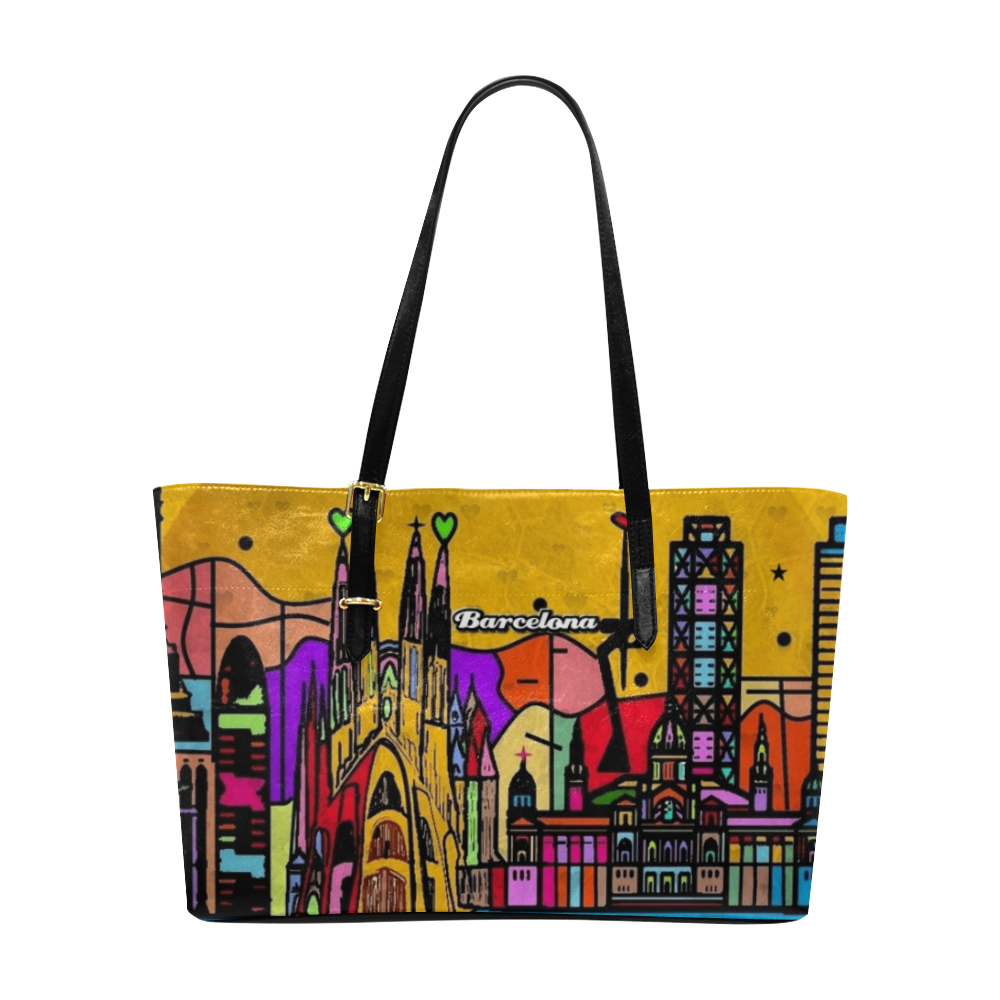 Barcelona Popart by Nico Bielow Euramerican Tote Bag/Large (Model 1656)