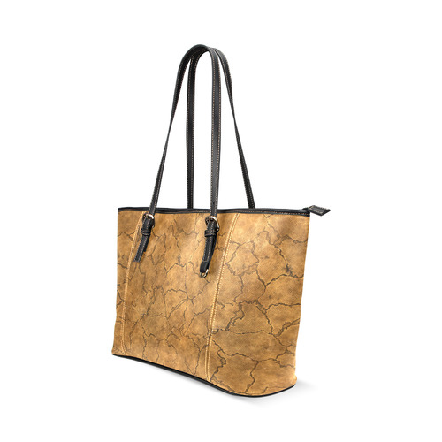 Cracked skull bone surface C by FeelGood Leather Tote Bag/Small (Model 1640)