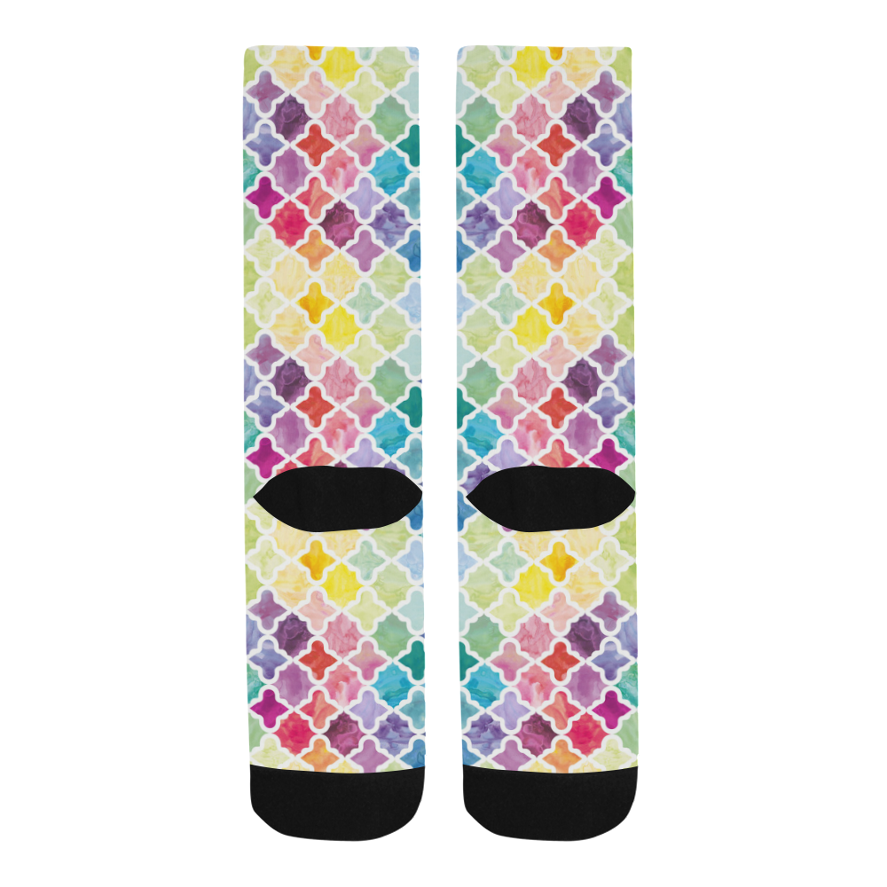 watercolor pattern Trouser Socks