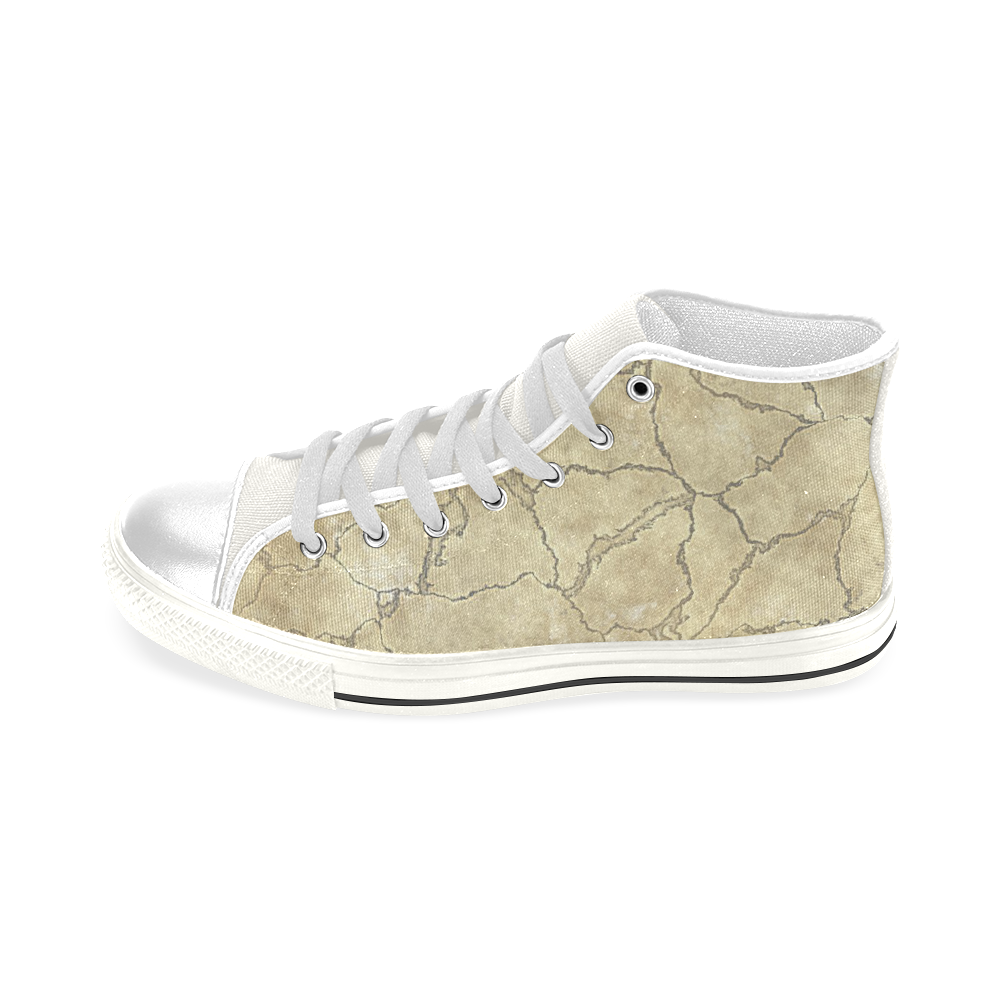 Cracked skull bone surface B by FeelGood Men’s Classic High Top Canvas Shoes (Model 017)