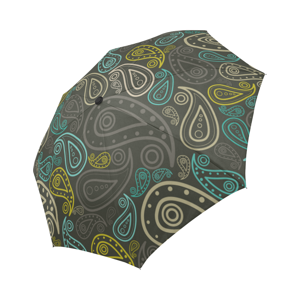 paisley art Auto-Foldable Umbrella (Model U04)