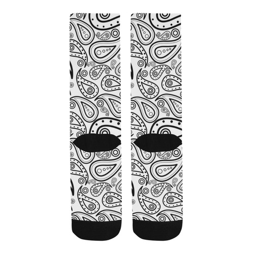 black and white paisley Trouser Socks