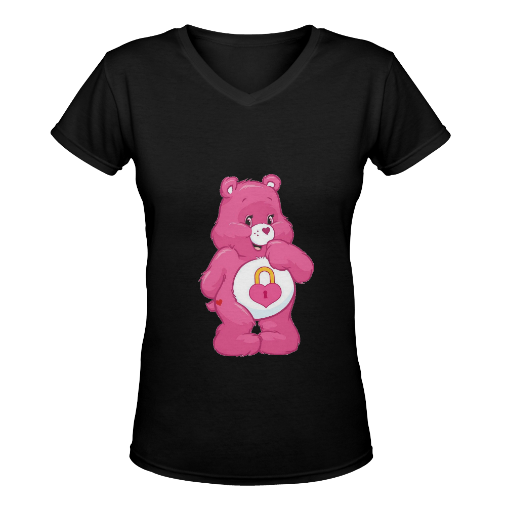 Love a lot bear Women's Deep V-neck T-shirt (Model T19)
