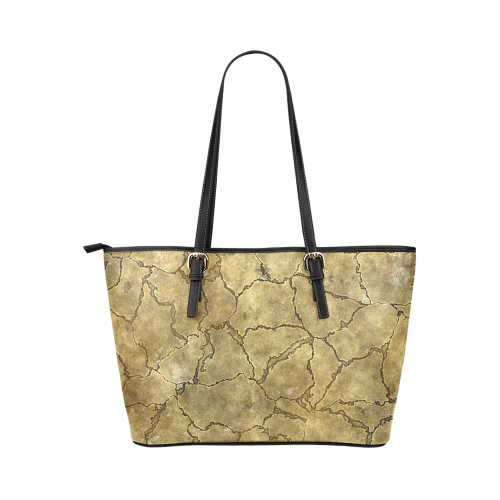 Cracked skull bone surface A by FeelGood Leather Tote Bag/Small (Model 1651)