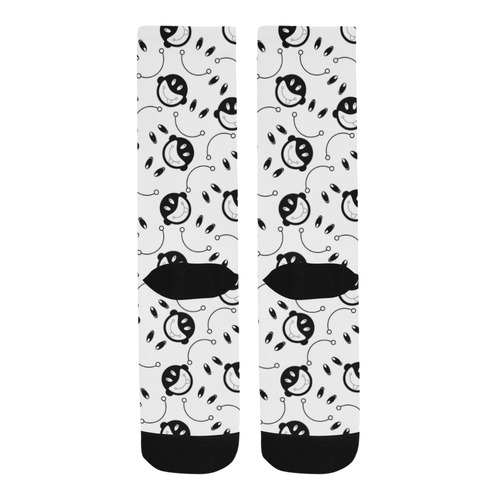 black and white funny monkeys Trouser Socks