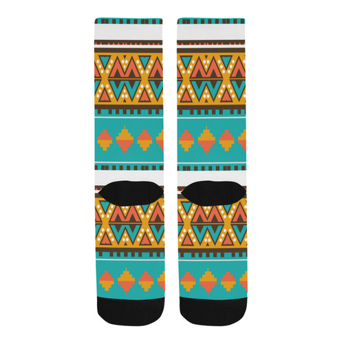 Tribal design in retro colors Trouser Socks